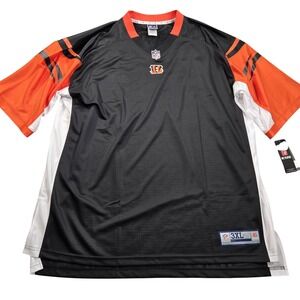 Cincinnati Bengals Jersey Mens 3XLT Black NFL Football NFL Pro Line Blank